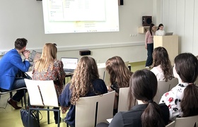 Prezentace skupinových prací 1. ročníku v předmětu informatika